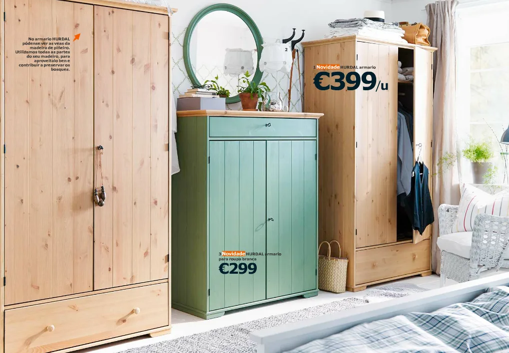 Dormitorios de estilo nórdico ¡Crea ambientes únicos! 13 armarios en madera de IKEA