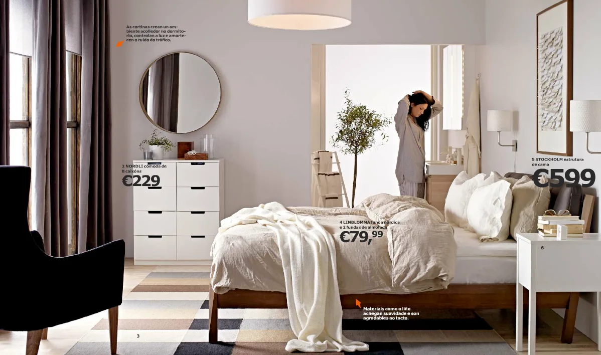 Dormitorios de estilo nórdico ¡Crea ambientes únicos! 6 dormitorio elegante con muebles de ikea