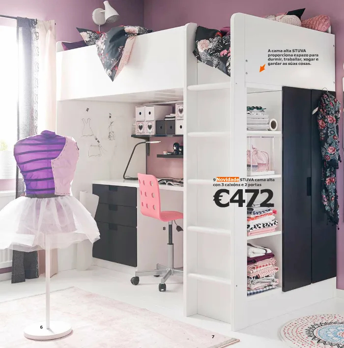 Dormitorios de estilo nórdico ¡Crea ambientes únicos! 8 dormitorio para niña en color rosa
