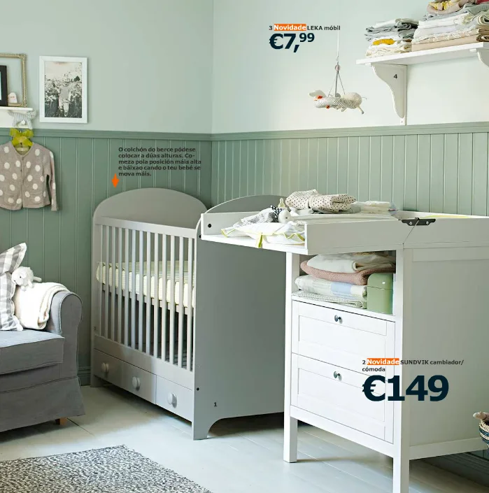 Dormitorios de estilo nórdico ¡Crea ambientes únicos! 10 dormitorio para bebe en color verde