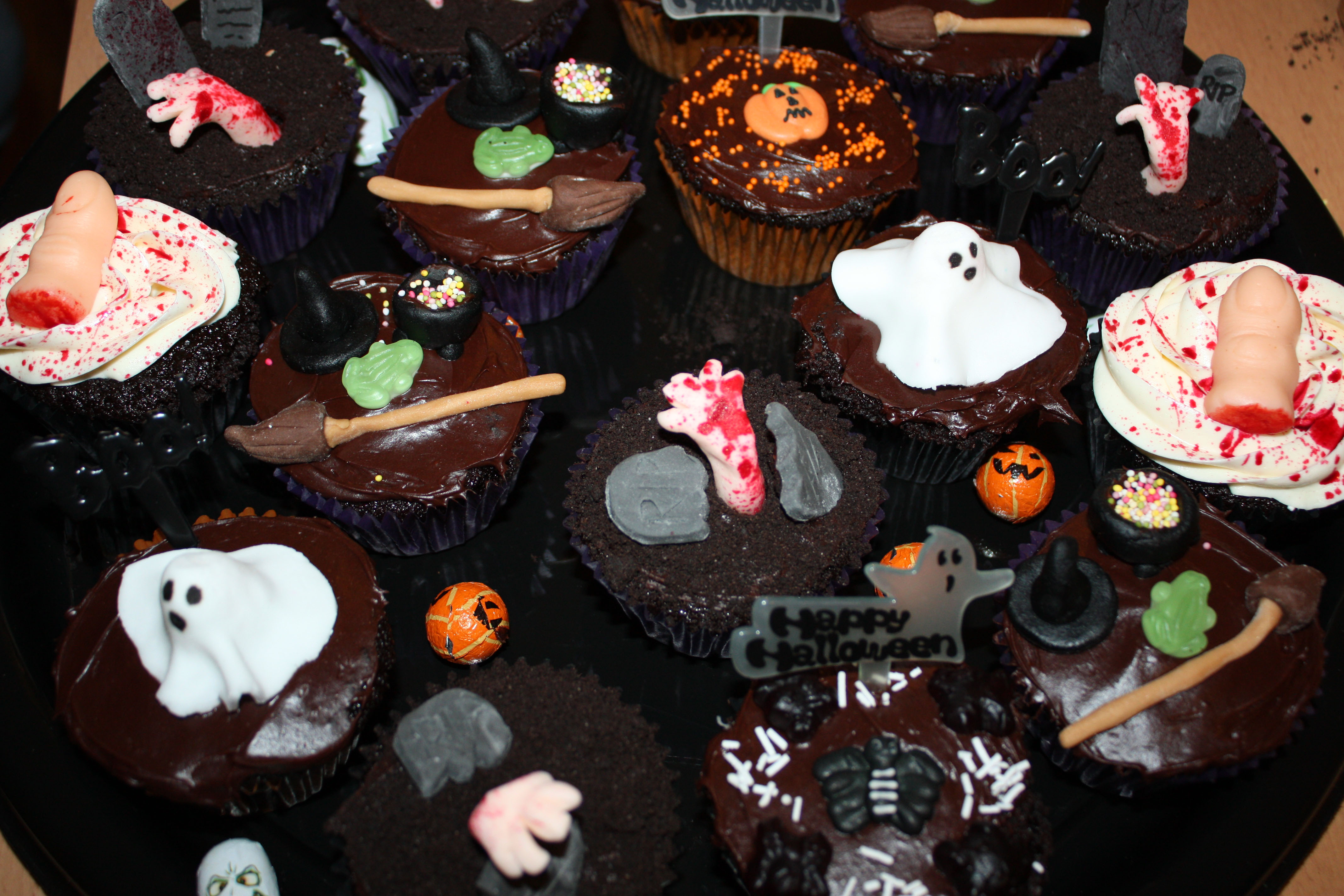 cupcakes y pasteles de halloween