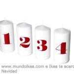 Adorno Navidad Ikea velas números