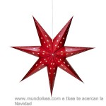 Adorno navideño estrella Ikea roja