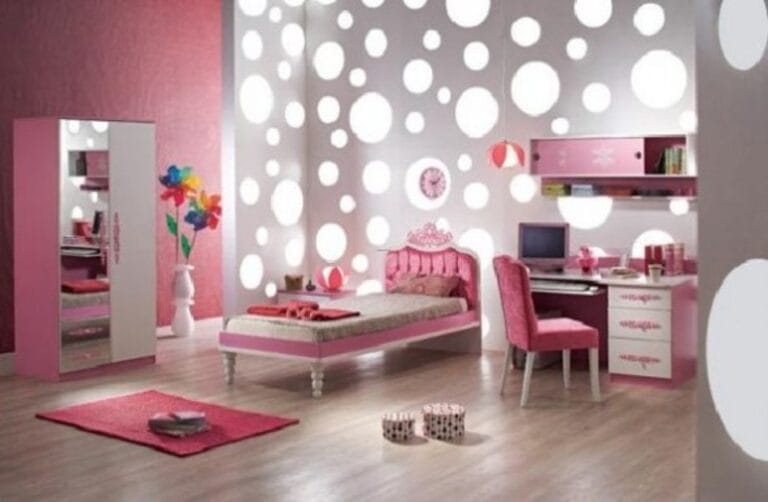 Dormitorio en color rosa
