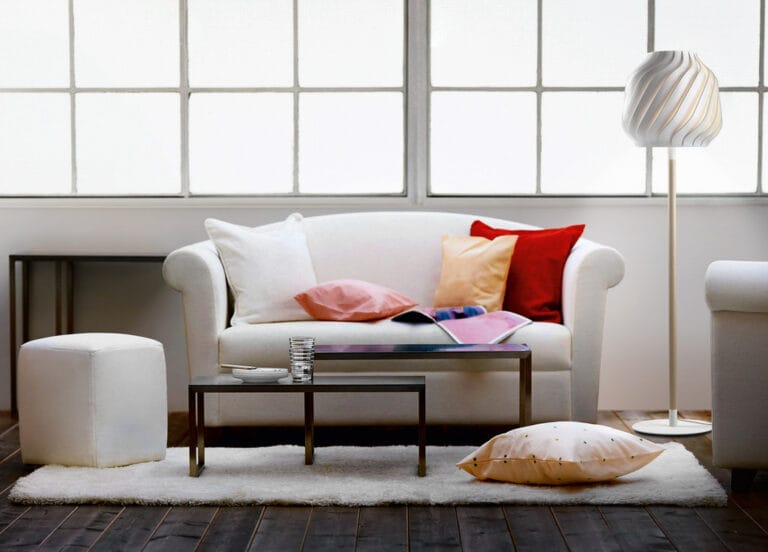 20 Ideas para decorar el salón en color blanco