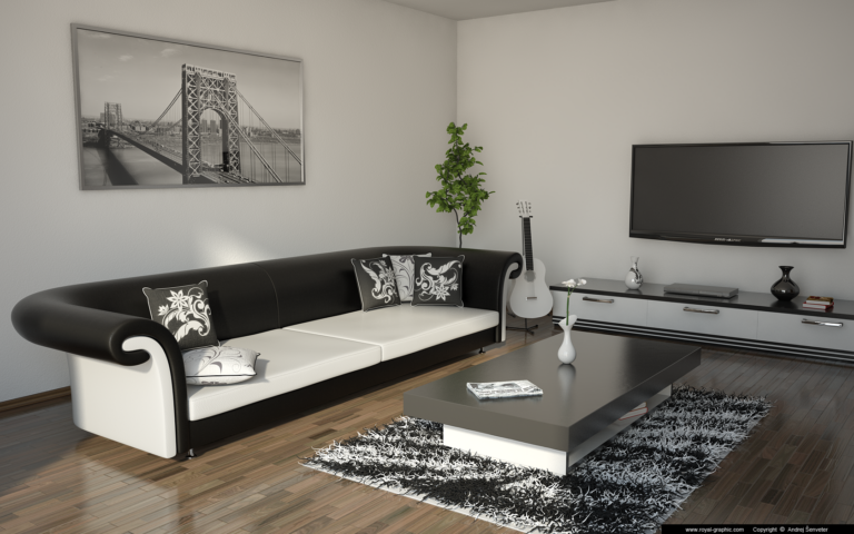 Alfombras en blanco y negro, la propuesta ideal para tu salón