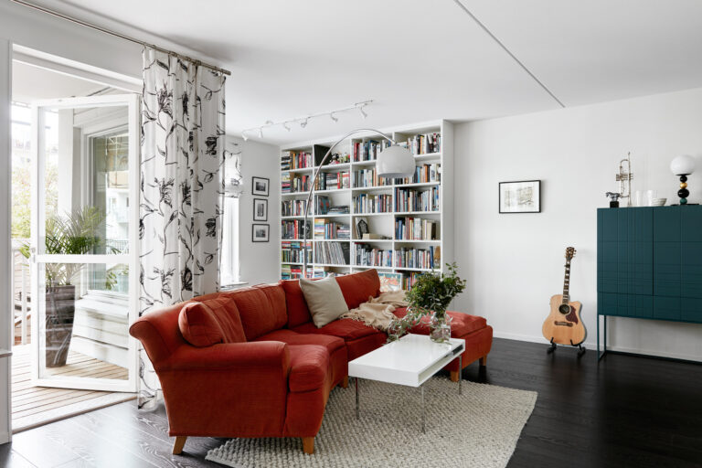 Casa de estilo sueco, ¡cada estancia de un color!