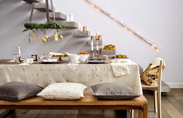 Decorar la mesa en Nochebuena