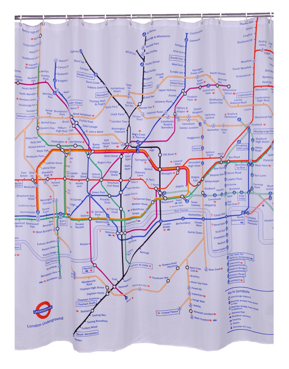 cortinas de baño divertidas - Metro de Londres
