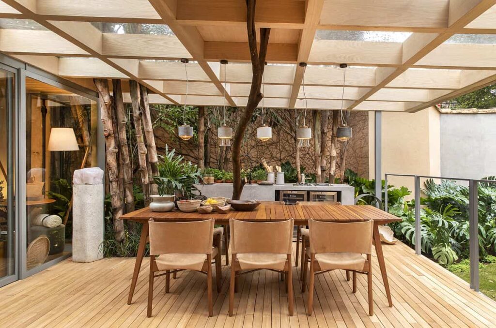 ideas para preparar un comedor de exterior en la terraza 11